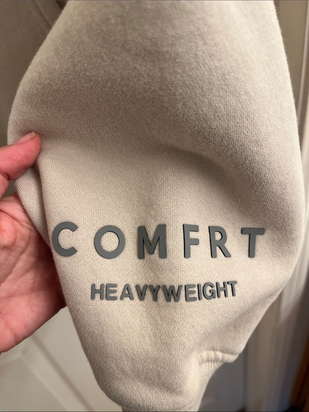 Comfort Crewneck Hoodie in Beige - Picture 3 of 3